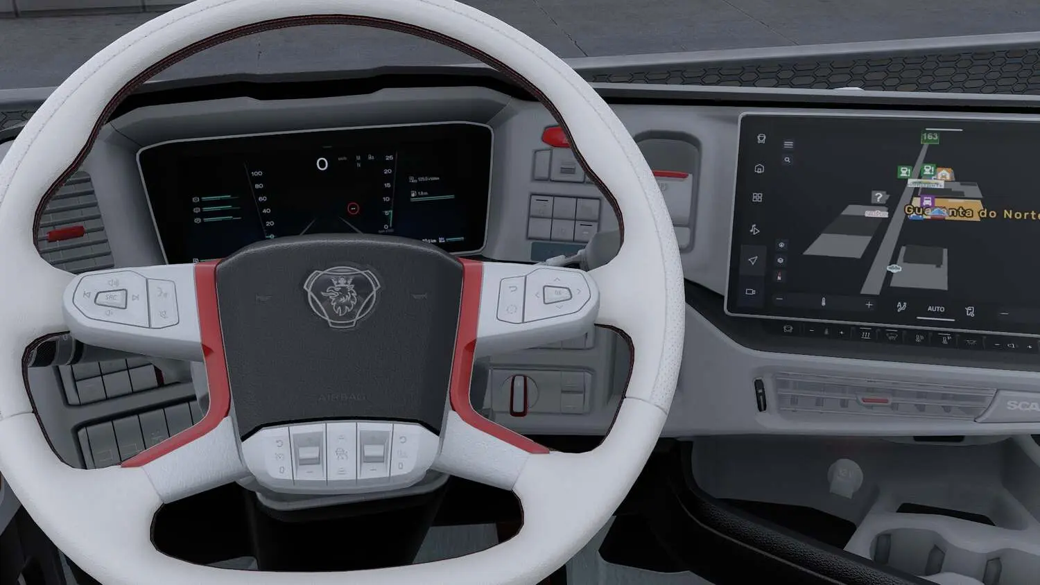 Scania S 2016 – White & Red Interior Mod for ETS2