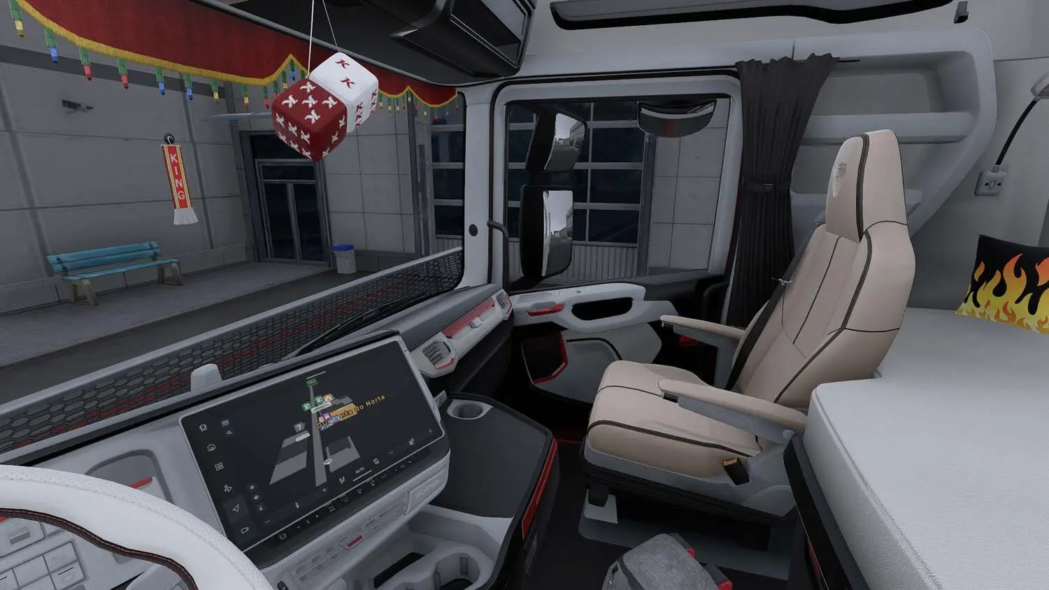 Scania S 2016 – White & Red Interior Mod for ETS2