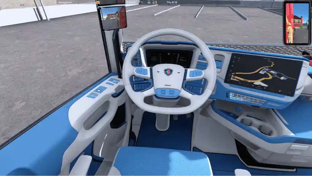 Scania S 2016 – White & Red Interior Mod for ETS2