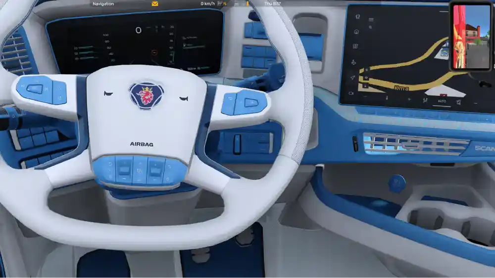 Scania S 2016 – White & Red Interior Mod for ETS2