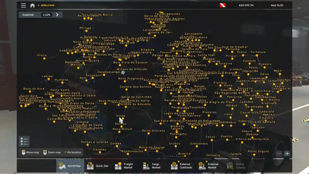 Mapa BR Brasil 5.7 ETS2 Map Mod