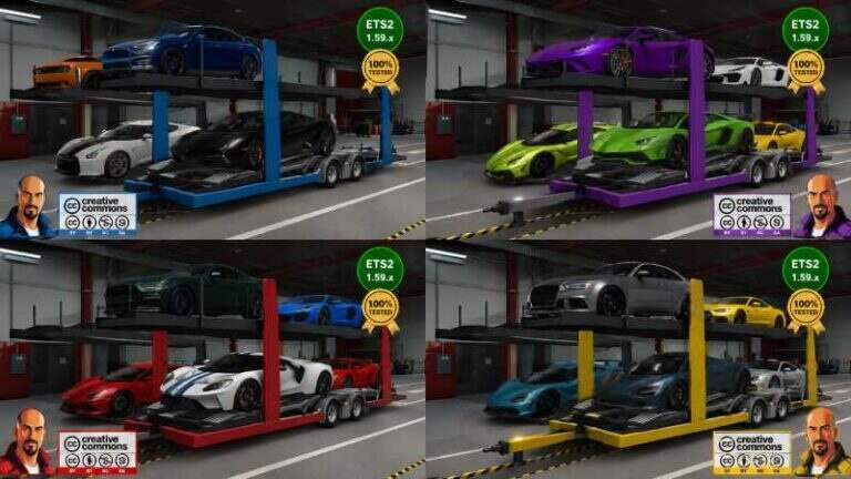 LOHR Car Transporter Trailer v4.0 – ETS2 1.59.x